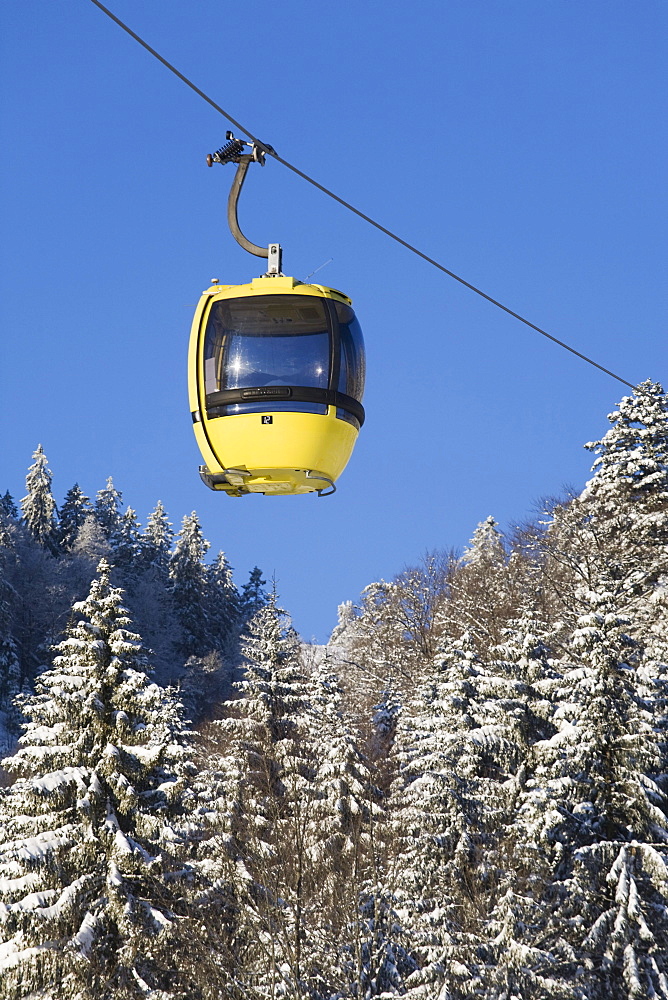 Cabin of the cable car up Belchen summit, Black Forest, Baden-Wuerttemberg, Germany, Europe