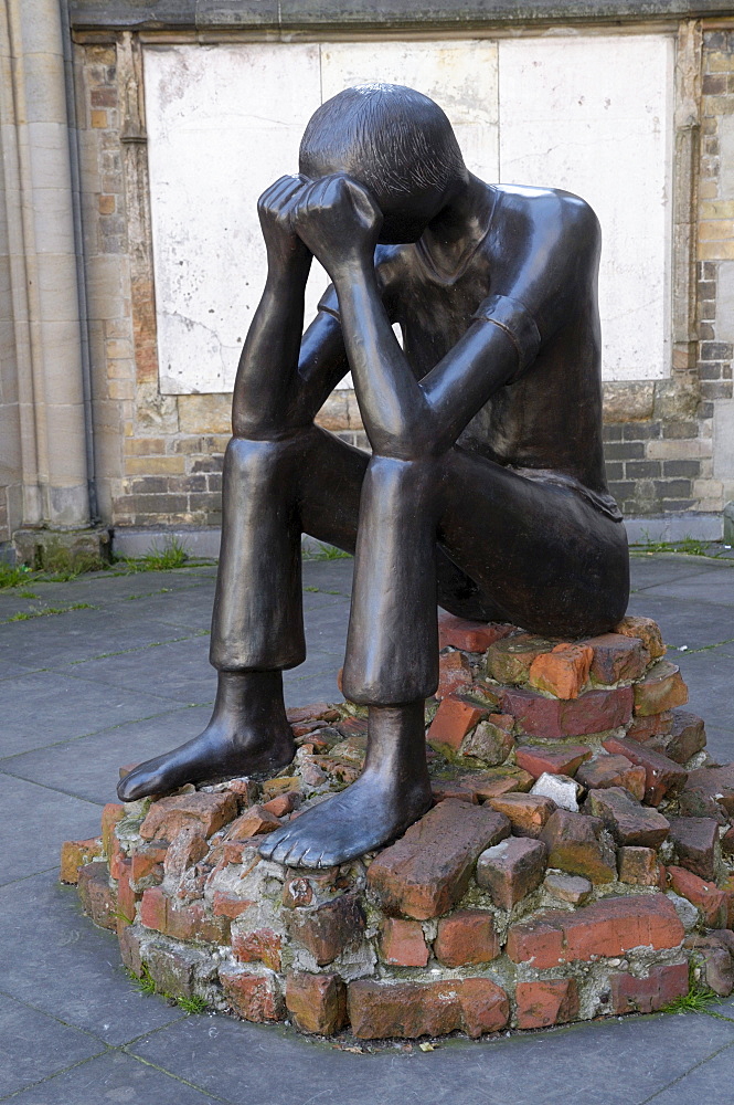 Sculpture, test, St. Nikolai Memorial, Hamburg, Germany, Europe