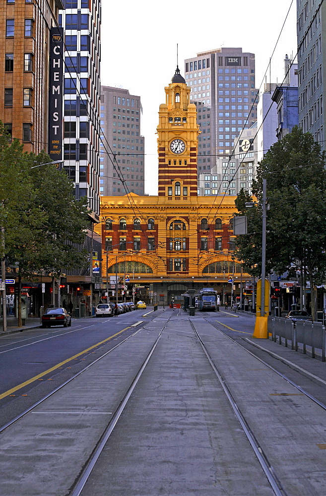 Flinders Street Station, clock tower, Melbourne, Australia