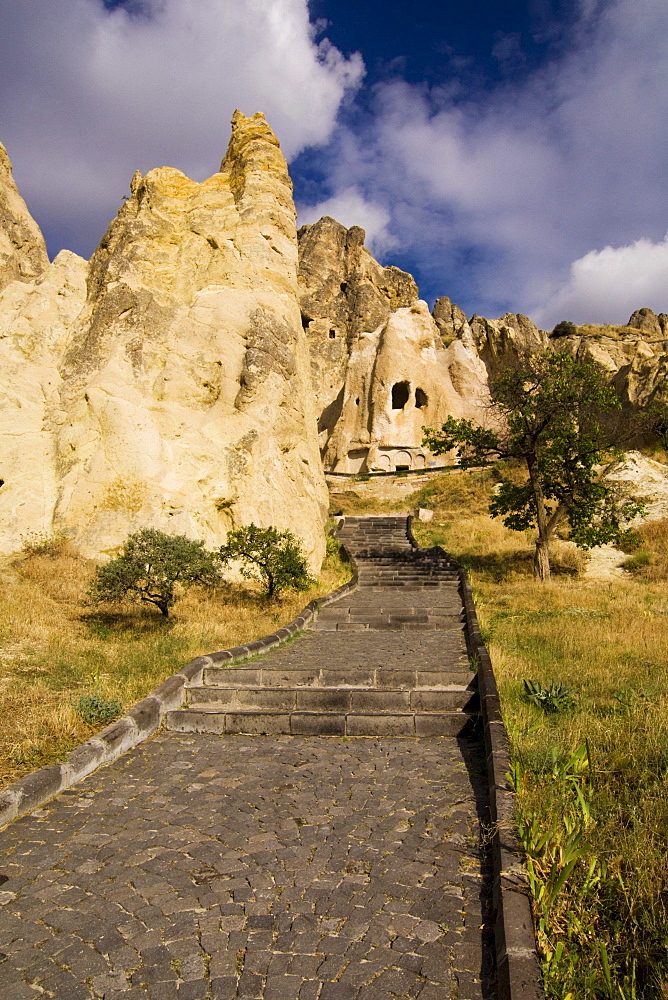 Rock churches in the open air museum, UNESCO World Heritage Site, Goreme, Cappadocia, central Anatolia, Turkey, Asia