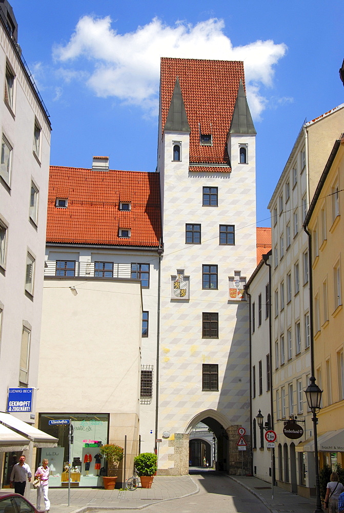 Castle, residence, ancient seat of the Wittelsbach dynasty, Alter Hof, historic centre, Munich, Upper Bavaria, Germany, Europe