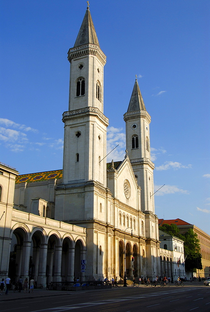 Catholic Parish and University Church St. Louis, Round-arch style architecture, Classicism, Ludwigstrasse Street, district of Maxvorstadt, Munich, capital city of Bavaria, Upper Bavaria, Bavaria, Germany, Europe