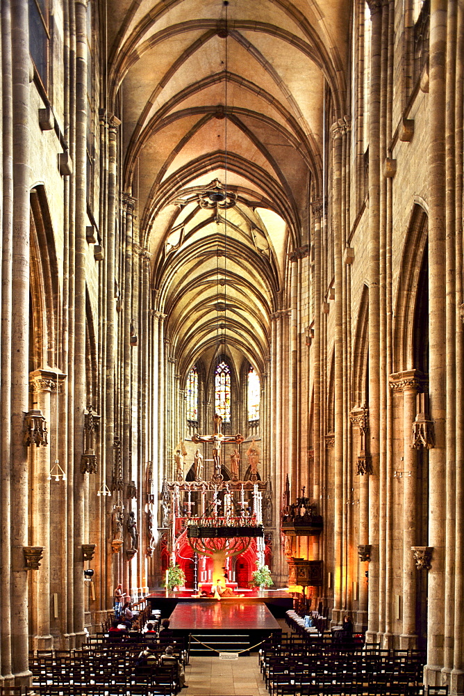 Interior, Cathedral, Halberstadt, Saxony-Anhalt, Germany, Europe