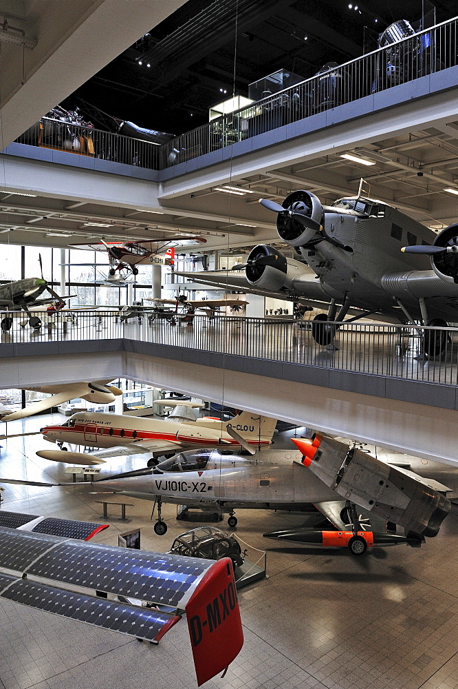 Hall for Aviation and Aerospace, Deutsches Museum, Munich, Bavaria, Germany, Europe