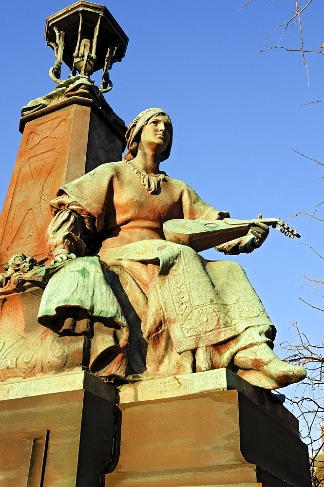 "Inspiration" statue on Kelvin Way Bridge, Kelvingrove Park, Glasgow, Scotland, United Kingdom, Europe