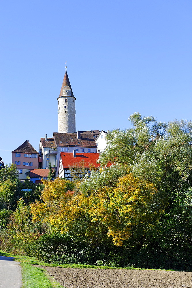 Town tower, Kirchberg an der Jagst, Baden-Wuerttemberg, Germany, Europe