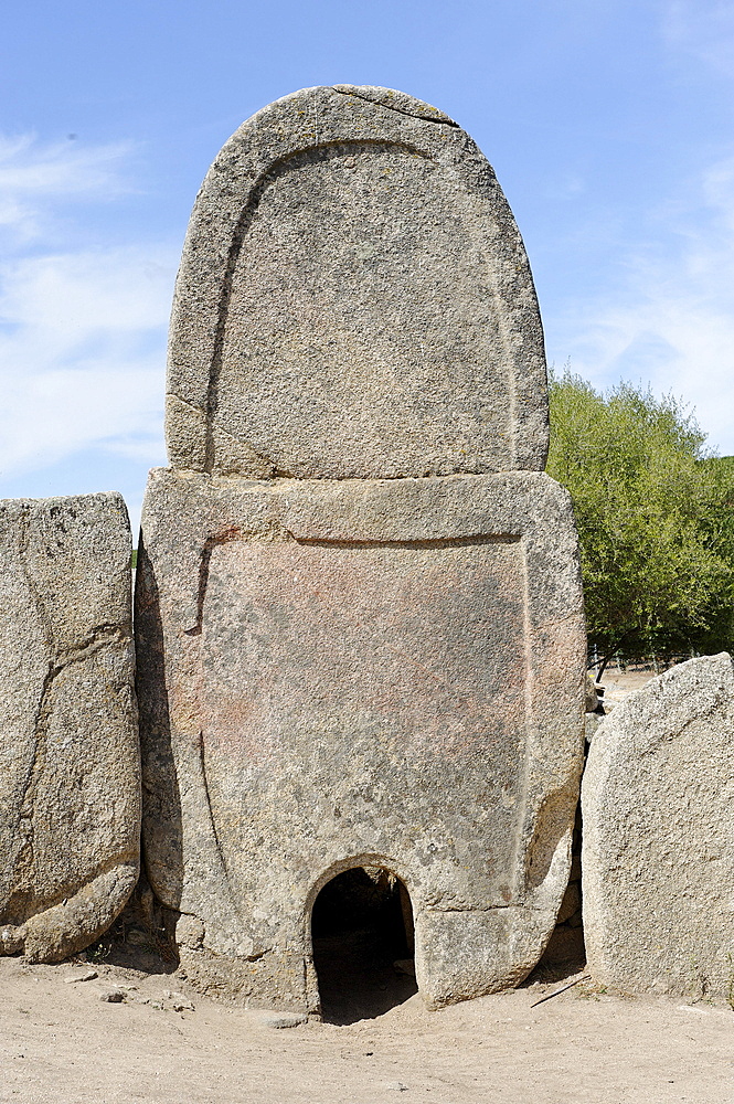 Tomba dei Giganti Coddu Vecchiu, Giants' Grave of Coddu Vecchiu, Arcachena, Sardinia, Italy, Europe