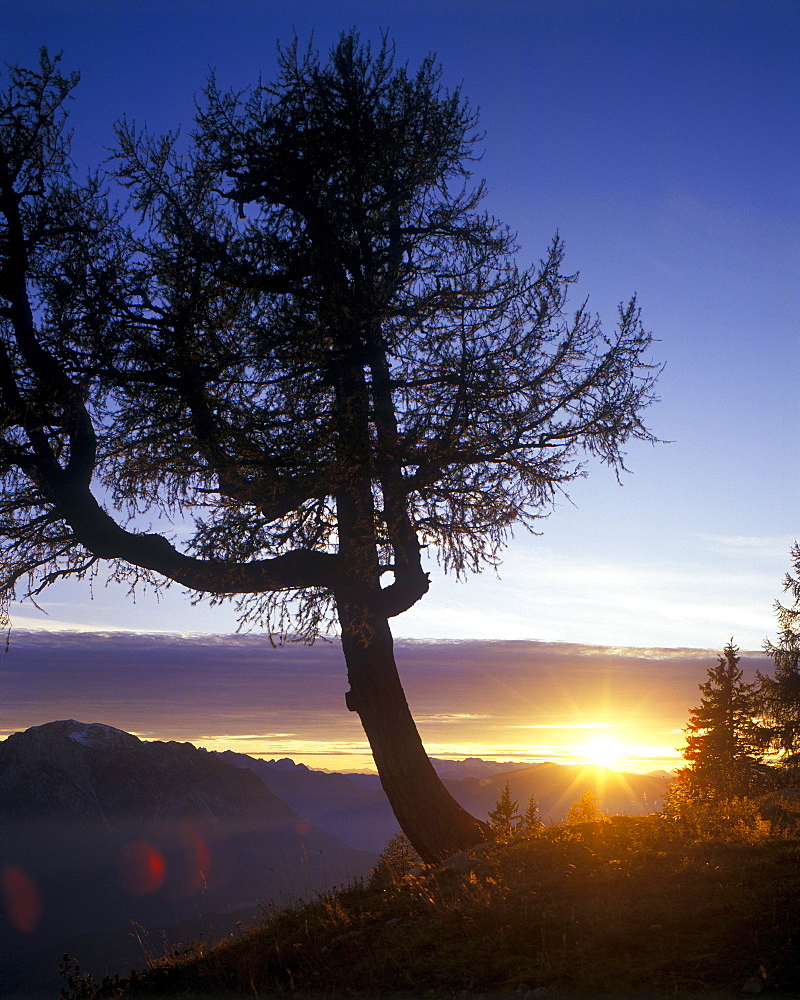 Evening light on Loser Mountain, Salzkammergut, Ausseer Land, Styria, Austria, Europe