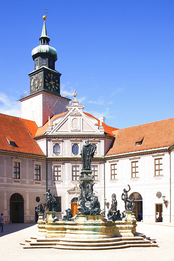 Fountain Court, Residenz, Munich, Bavaria, Germany, Europe