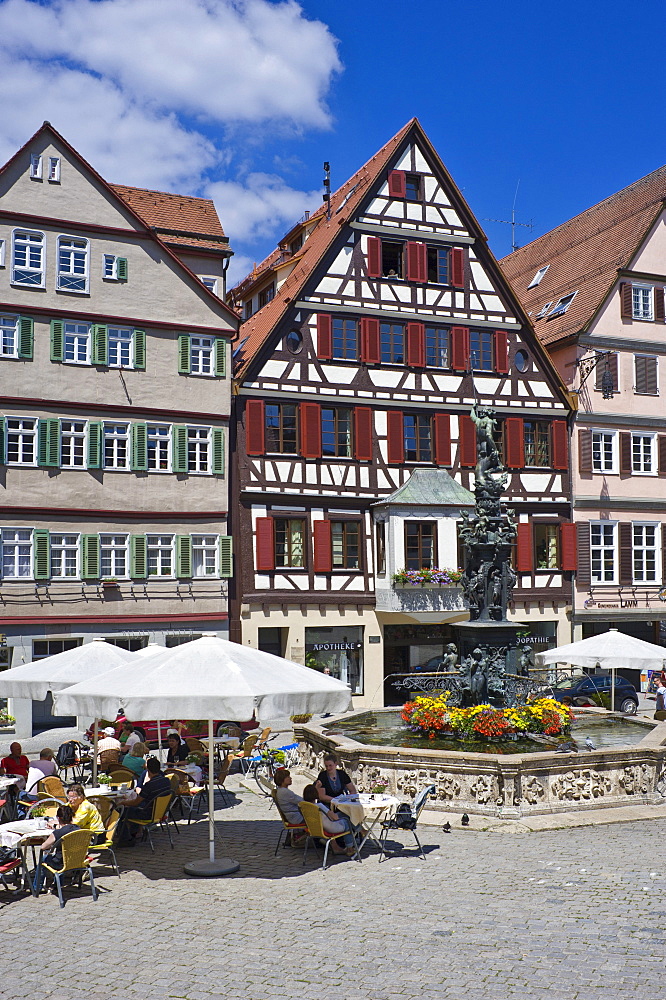 Market square, Tuebingen, Swabian Alb, Baden-Wuerttemberg, Germany, Europe