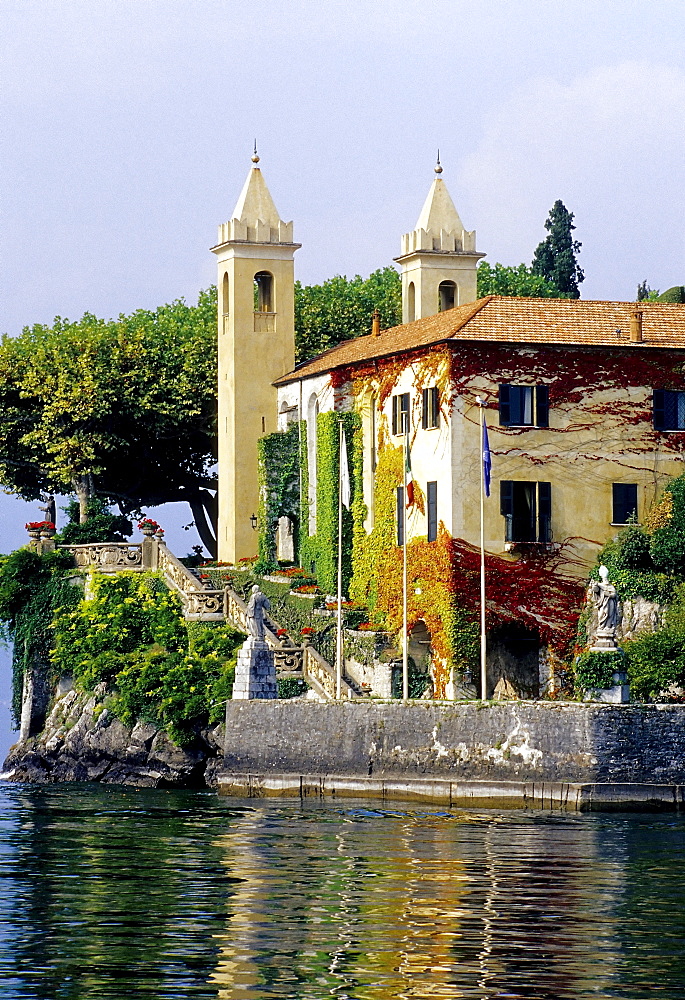 Villa del Balbianello, Lavedo peninsula, Lenno, Lake Como, Como region, Lombardy, Italy, Europe