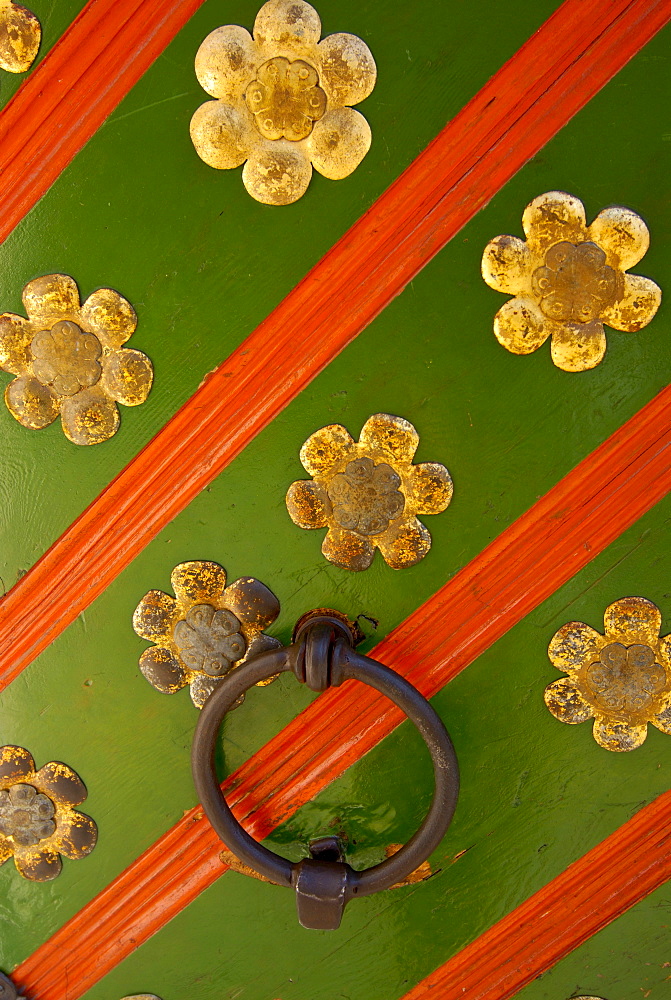 Door knocker, entrance of a guild house, Tallinn, Estonia, Northern Europe