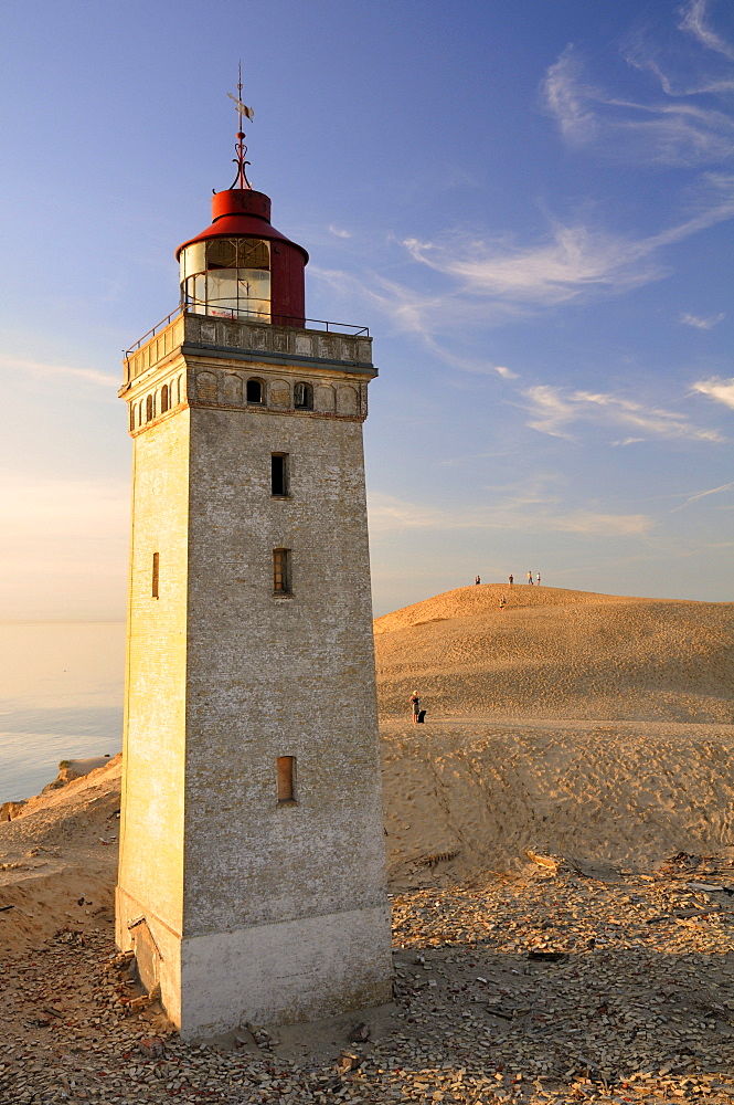 Old lighthouse on Rubjerg Knude, a wandering dune in Denmark, Europe