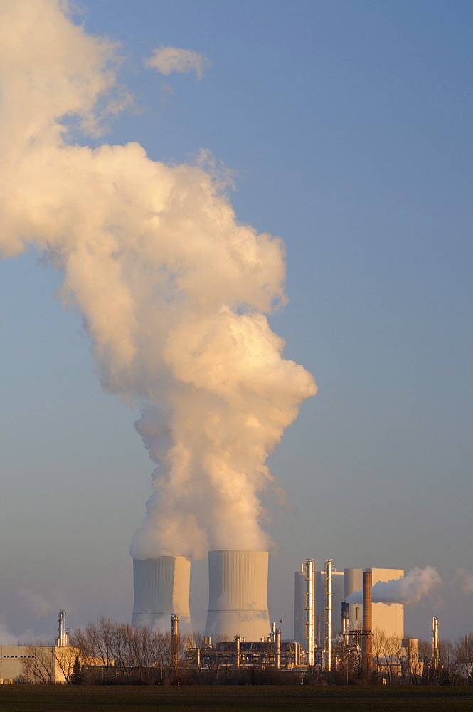 Coal power station and chemical plants, Saxony, Germany, Europe