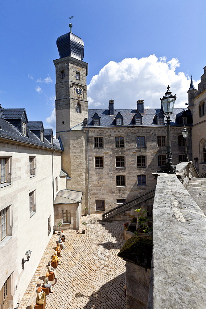 Schloss Callenberg palace, hunting lodge and summer residence of the Dukes of Saxe-Coburg and Gotha, Coburg, Upper Franconia, Bavaria, Germany, Europe