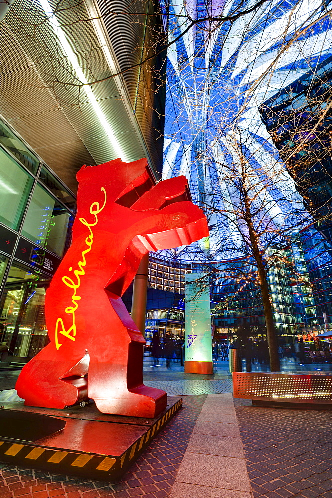 Berlinale Bear in the Sony Center, Berlin, Germany, Europe