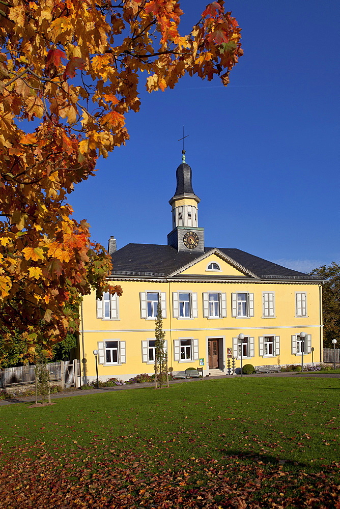 Former Saline building in the fall, Bad Rappenau, Baden-Wuerttemberg, Germany, Europe