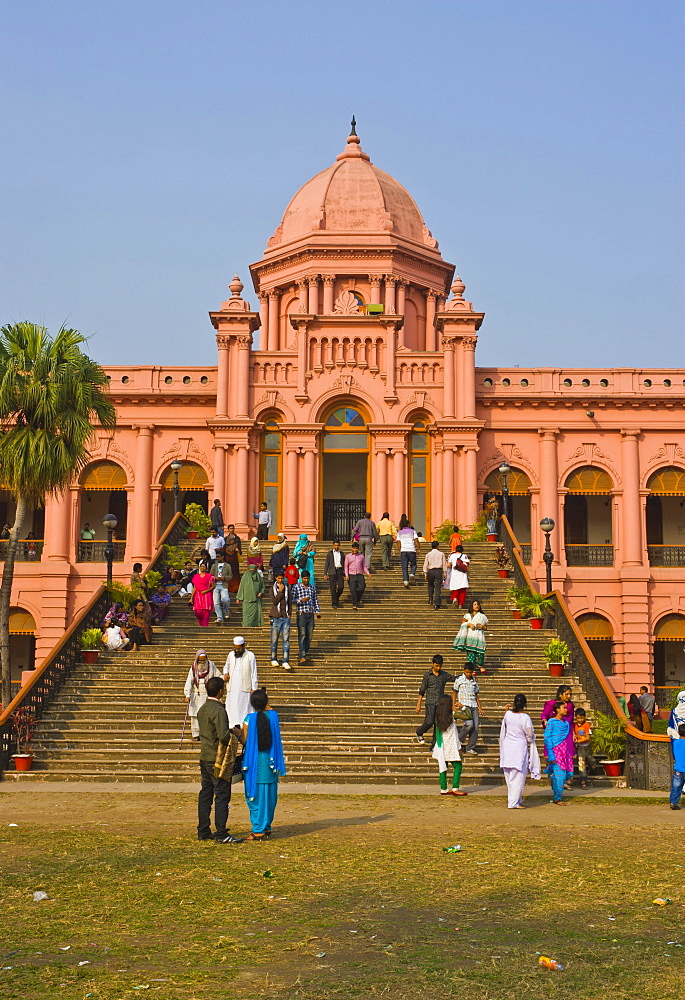 The pink Ahsan Manzil palace, Dhaka, Bangladesh, Asia