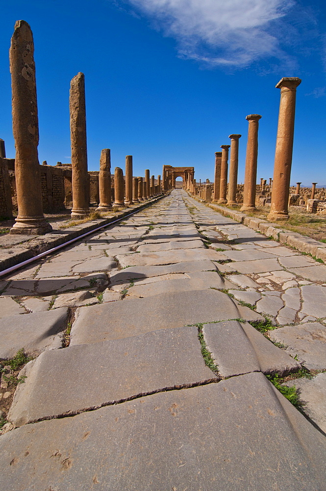 Roman ruins of Timgad, UNESCO World Heritage Site, Algeria, Africa