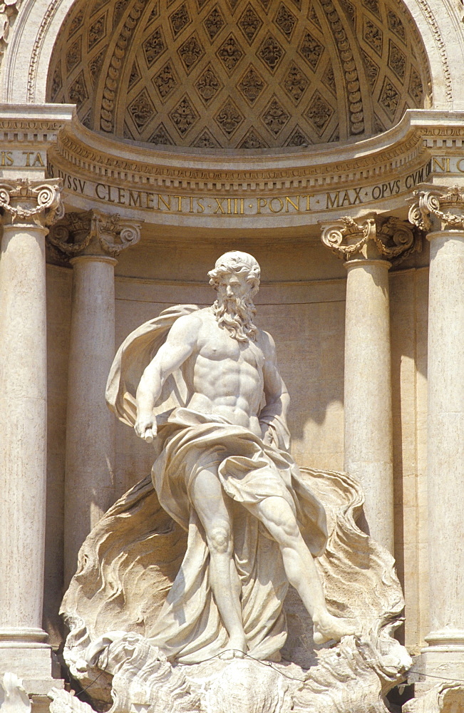 Statue of Oceanus, Trevi Fountain, Fontana di Trevi, Rome, Italy, Europe