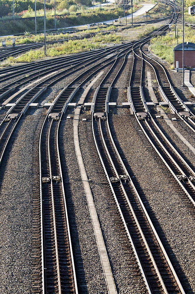 Through station and switch yard Munich Nord, Munich, Bavaria, Germany, Europe