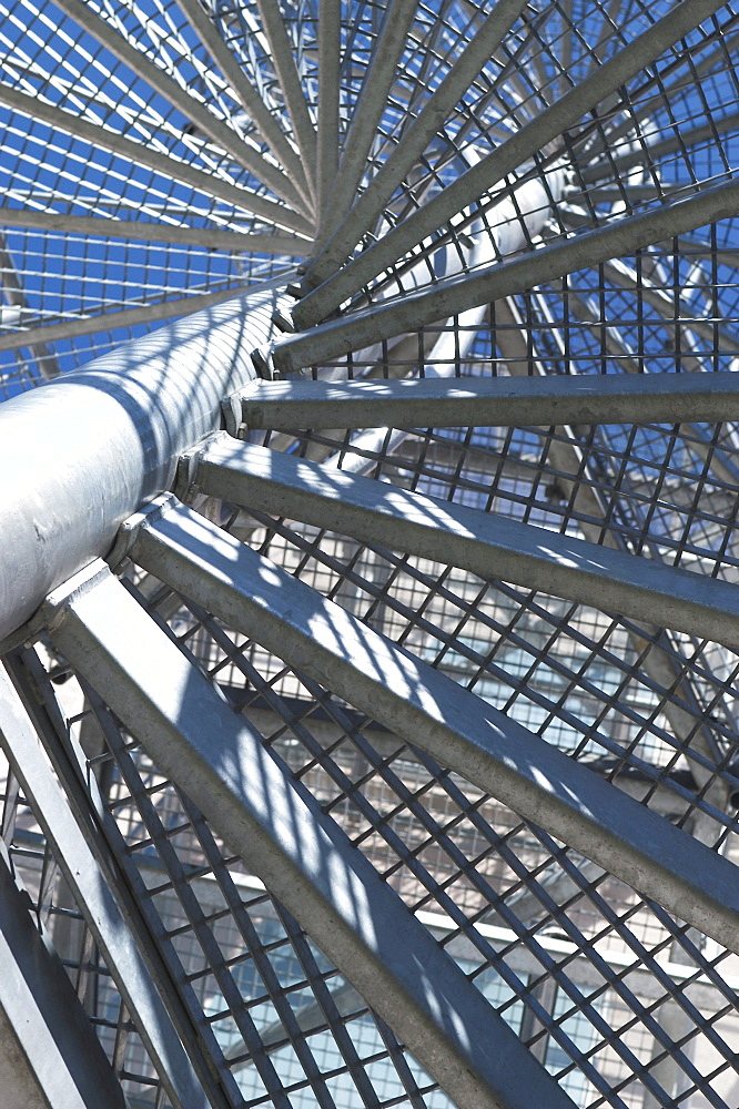 Circular staircase made of metal