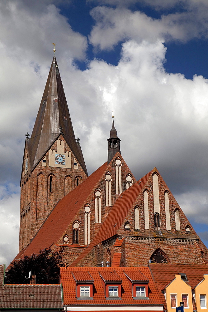 St. Marien brick church, Barth, Mecklenburg-Western Pomerania, Germany, Europe