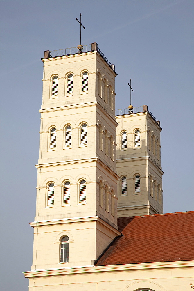 Village church, classical style, architect Karl Friedrich Schinkel, Straupitz, Spreewald, Brandenburg, Germany, Europe