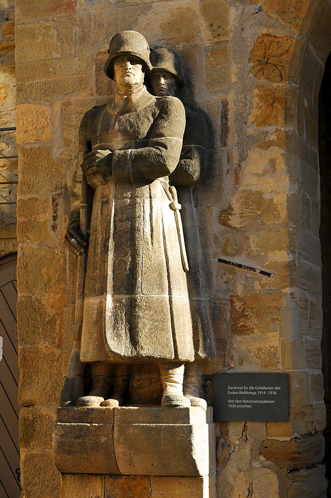 Memorial to the fallen of the First World War, 1914-1918, built by the Nazis in 1934, Marbach, birth place of the classical poet and dramatist, Friedrich Schiller, Baden-Wuerttemberg, Germany, Europe