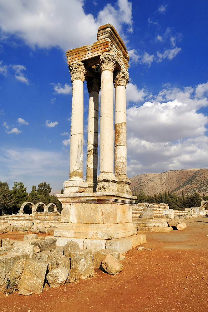 Ancient Umayyad ruins at the archeological site of Anjar, Unesco World Heritage Site, Bekaa Valley, Lebanon, Middle East, West Asia