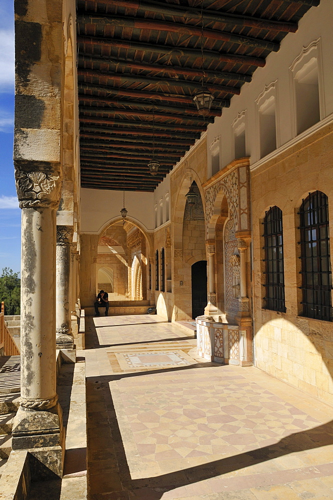 Patio of historic Beit ed-Dine, Beiteddine Palace of Emir Bashir, Chouf, Lebanon, Middle East, West Asia