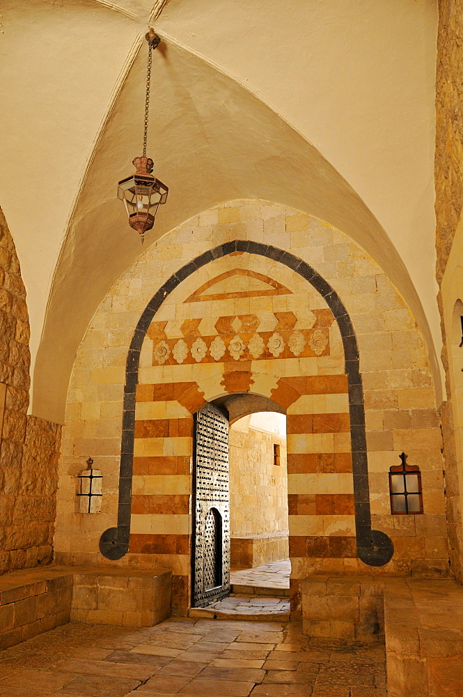 Entrance to historic Beit ed-Dine, Beiteddine Palace of Emir Bashir, Chouf, Lebanon, Middle East, West Asia