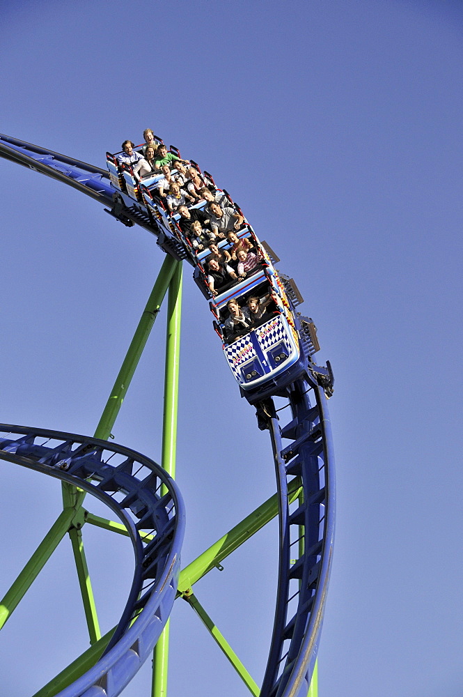 Alpina-Bahn roller coaster, Oktoberfest fair, Munich, Bavaria, Germany, Europe