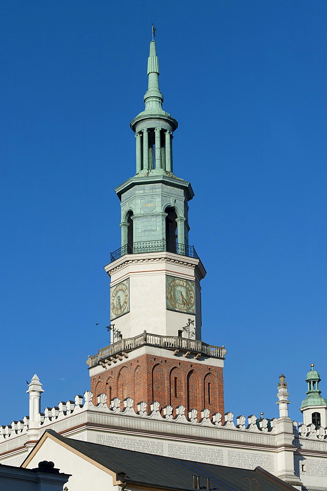 Town hall, Rynek market square, Poznan, Wielkopolska, Poland, Europe