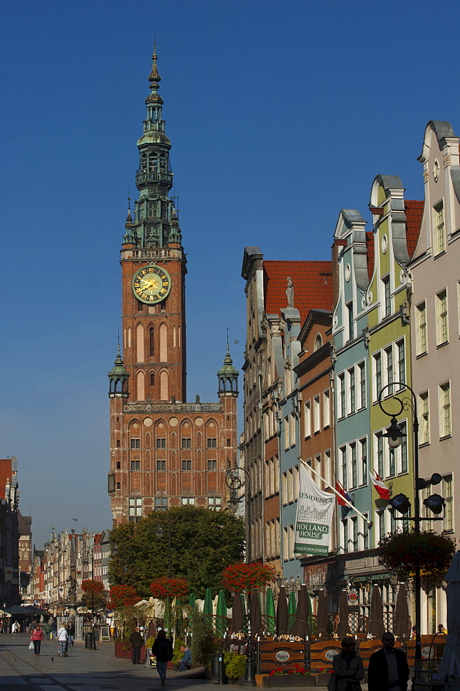 Long Market or Dlugi Targ, G&owne Miasto district, Gdansk, Pomerania, Poland, Europe