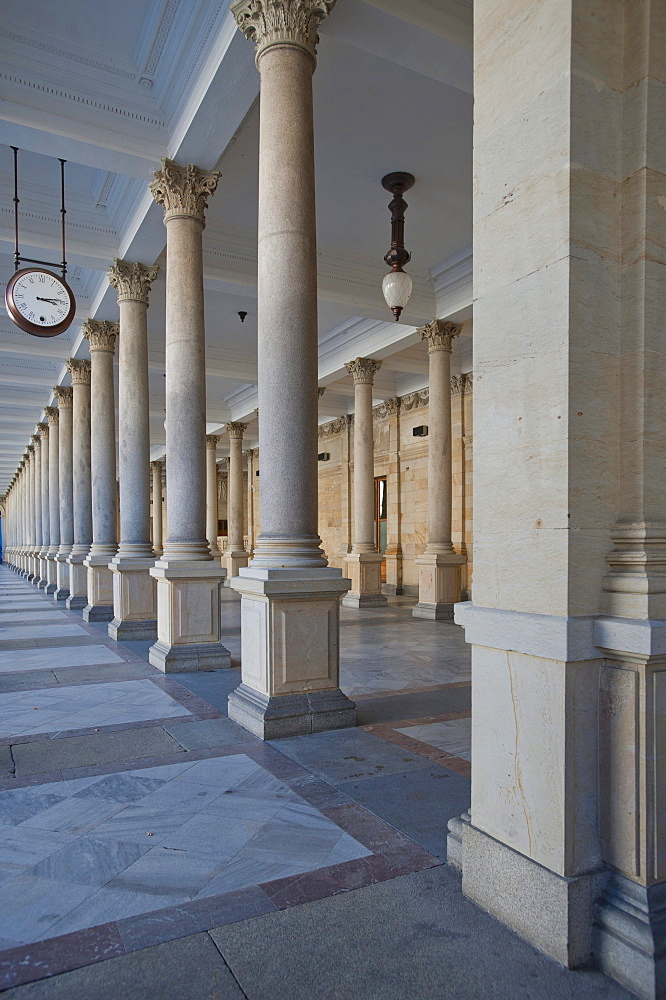 Mill Colonnade, Mlynska Colonnade, Carlsbad, Karlovy Vary, Bohemia, Czech Republic, Europe, PublicGround