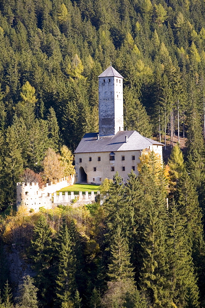 Welsberg Castle in the Gsies valley, St. Magdalena, Province of Bolzano-Bozen, Italy, Europe