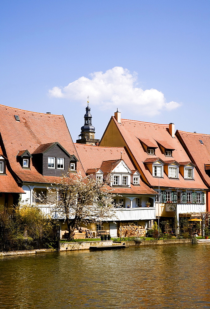 Little Venice district on the Pegnitz river in Bamberg, Bamberg, Franconia, Bavaria, Germany, Europe