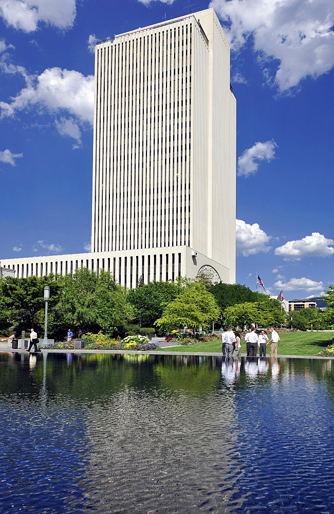 Administration Building, office building, Temple of The Church of Jesus Christ of Latter-day Saints, Mormon Church, Temple Square, Salt Lake City, Utah, Southwest, USA, North America