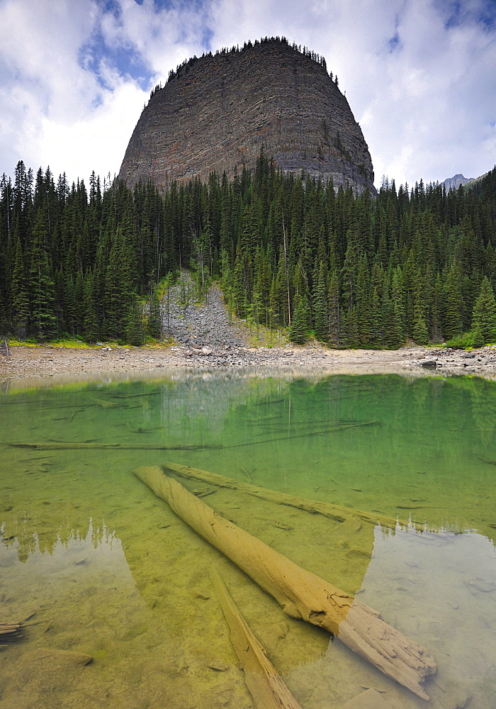 Big Beehive Mountain, Mirror Lake, Lake Louise, Banff National Park, Canadian Rocky Mountains, Alberta, Canada