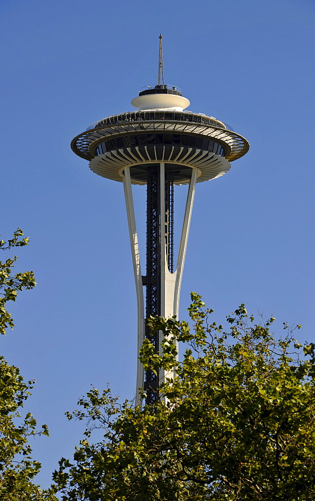 Space Needle observation deck, Seattle Center, Seattle, Washington, United States of America, USA