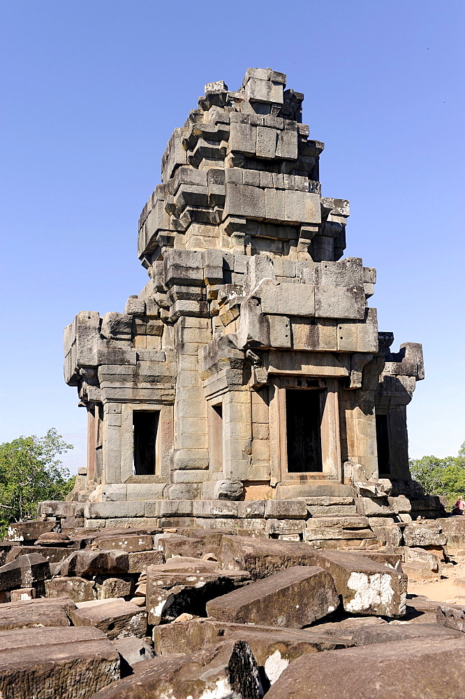 Tower, Prasat, temple of Ta Keo, Angkor, UNESCO World Heritage Site, Siem Reap, Cambodia, Southeast Asia, Asia