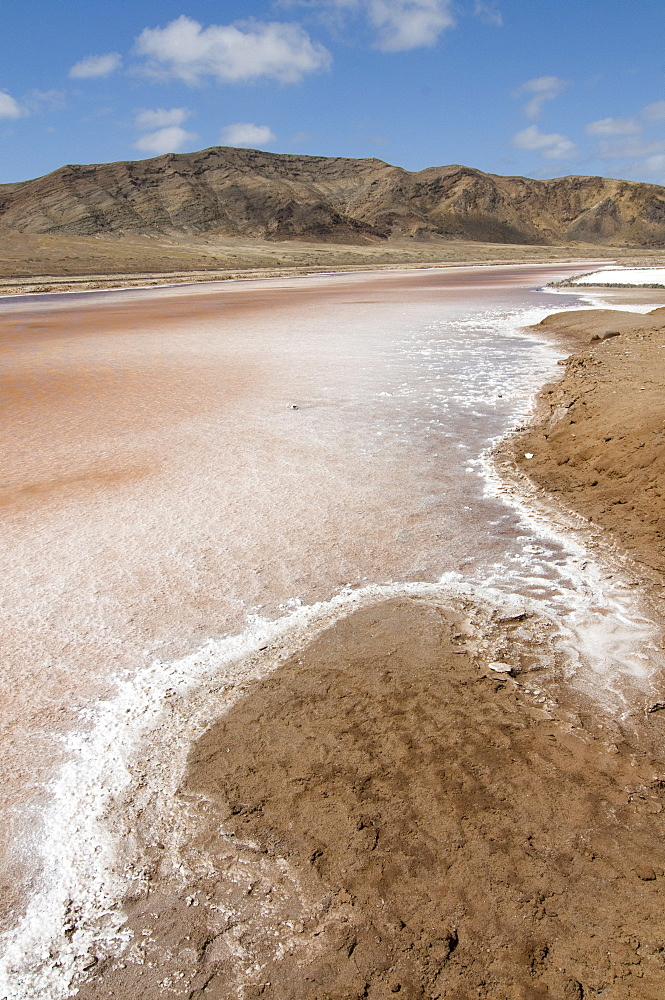 Salina with salt, Sal, Pedro Da Sal, Cabo Verde, Cape Verde, Africa