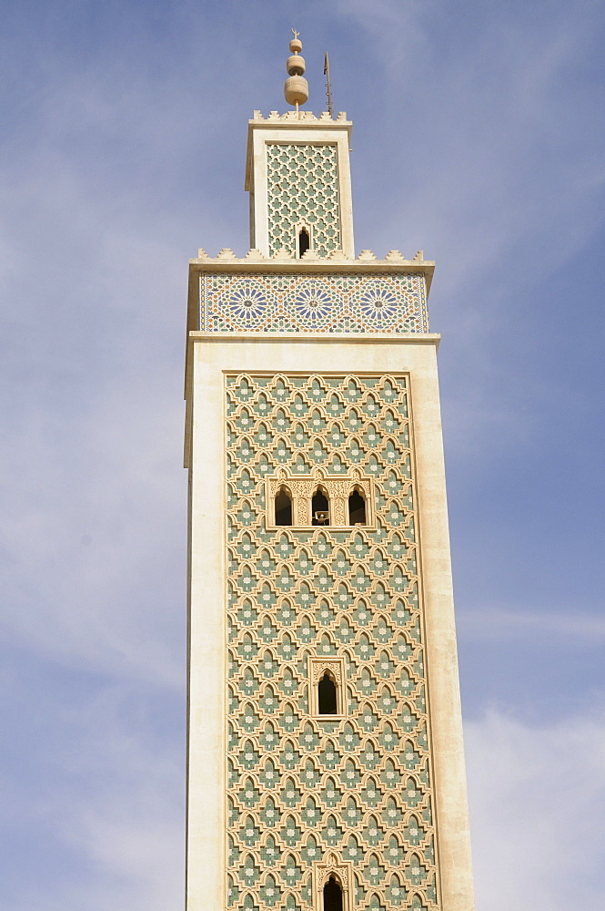 The minaret of the mosque of Nouakchott, Mauritania, northwestern Africa