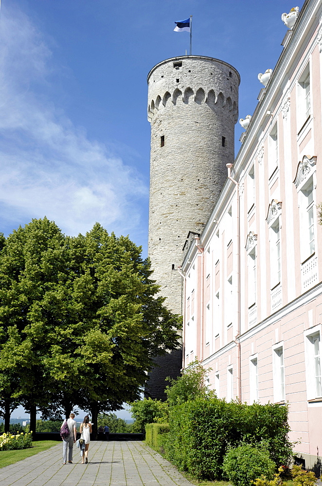 Castle of the Order of the Teutonic Knights, Tall Hermann Tower, seat of the Estonian parliament, Tallinn, formerly Reval, Estonia, Baltic States, Northern Europe