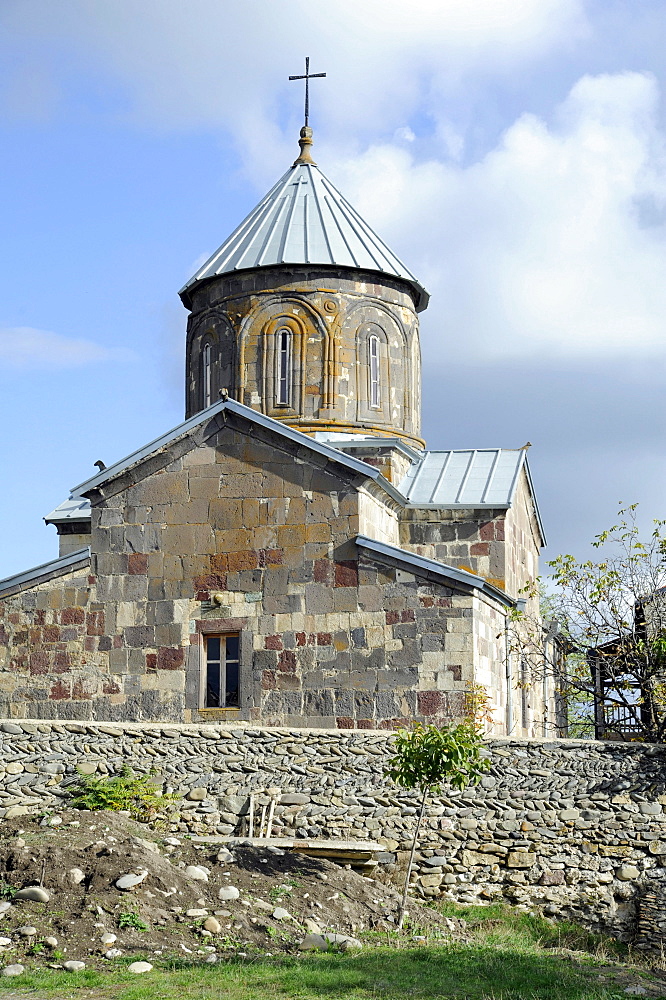 Abbey church, 6th Century converted in 14th Century, Nikosi, Niqozi, border town between South Ossetia in the Caucasus region and Georgia, Eurasia