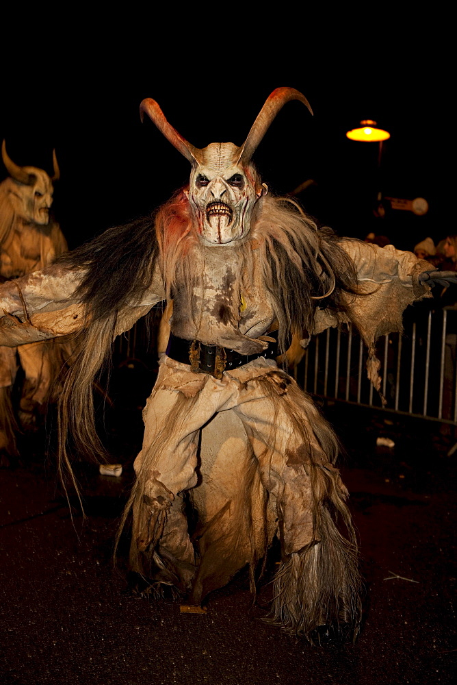 Krampus character, Perchtenlauf parade, Siezenheim, Salzburg, Austria, Europe