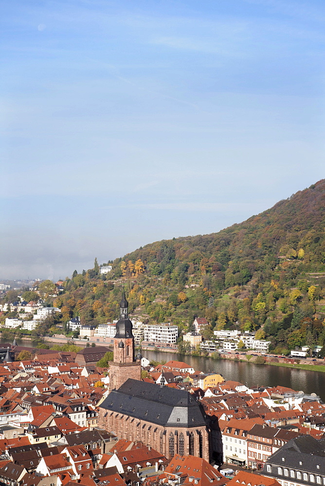 Heilig-Geist-Kirche, Church of the Holy Spirit, in the old town of Heidelberg, Baden-Wuerttemberg, Germany, Europe