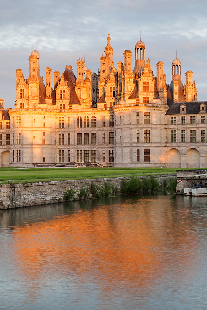 Chateau de Chambord, north facade, department of Loire et Cher, Centre region, France, Europe