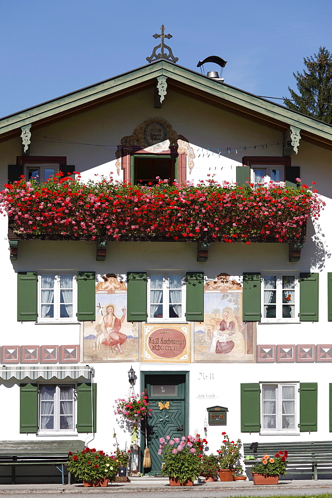 Laichhansen farmhouse, Jachenau-Laich, Isarwinkel, Upper Bavaria, Bavaria, Germany, Europe